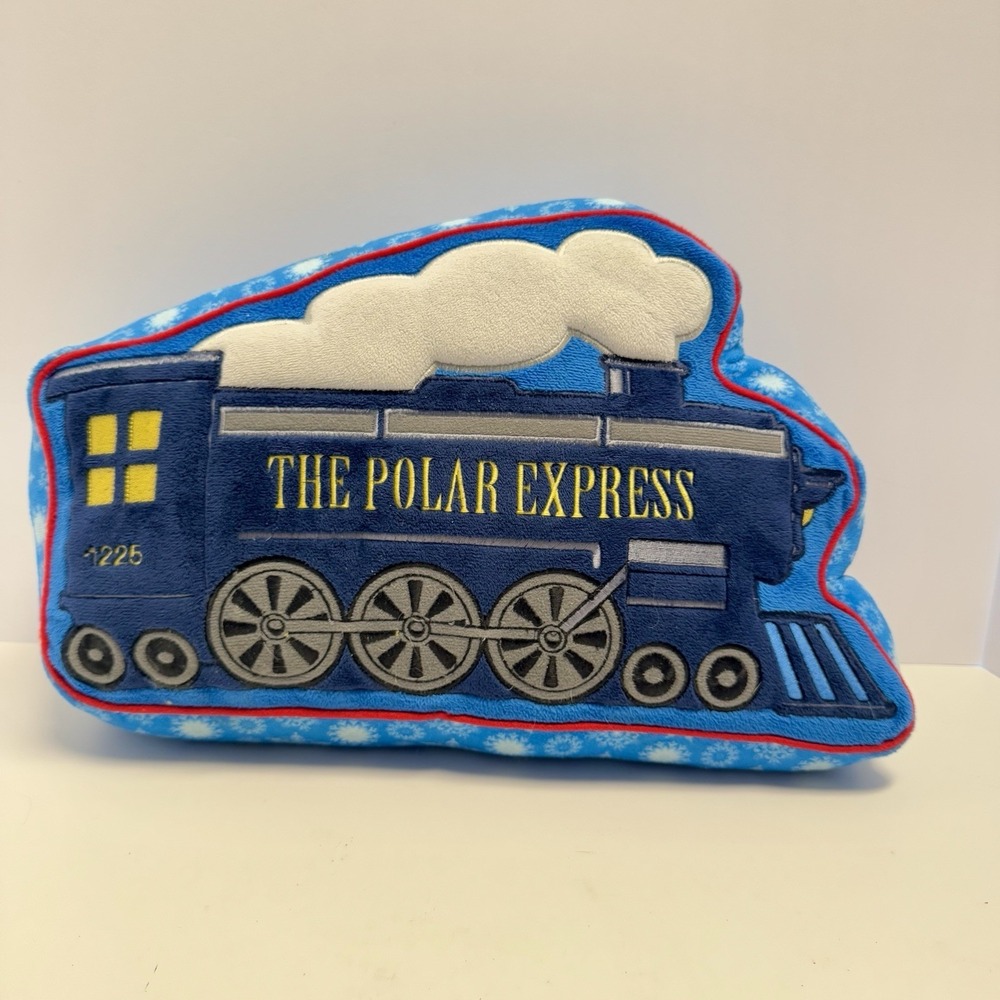 The Polar Express Plush Train Pillow 14" 2017 HTF Christmas Decor
